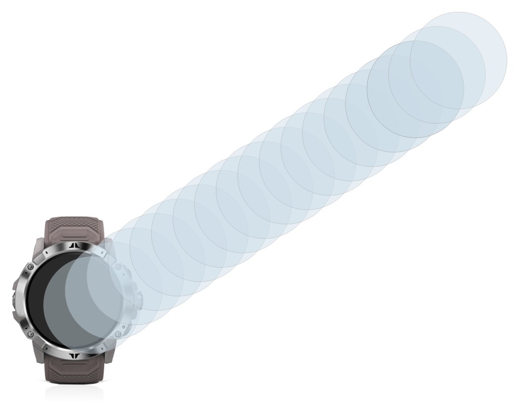 Image de l'appareil Coros Vertix 2 avec une grande variété de protections d'écran.