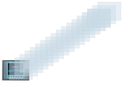 Immagine del dispositivo Siemens Simatic HMI KTP 600 Basic Color PN con un'ampia varietà di protezioni per lo schermo.