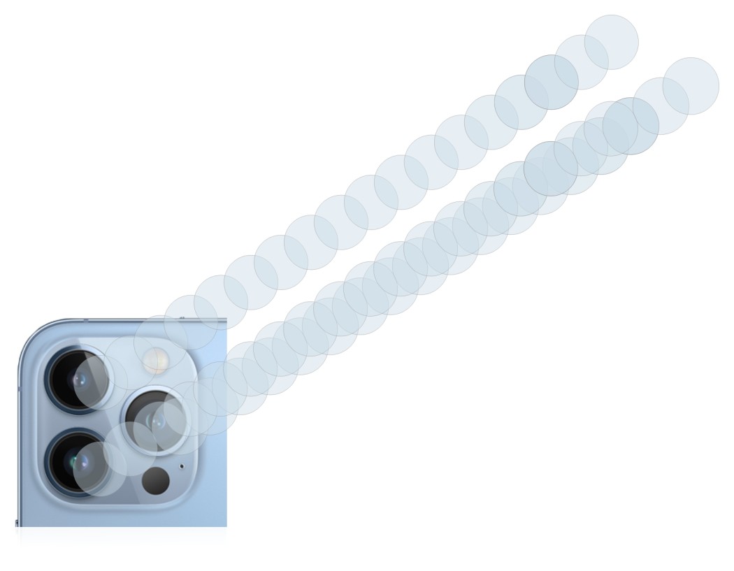 Imagen del dispositivo Apple iPhone 13 Pro (SÓLO Cámara) con una amplia variedad de protectores de pantalla.