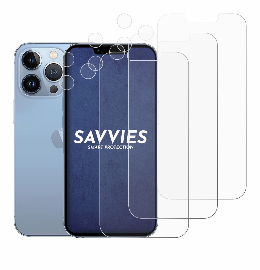 Imagen del dispositivo Apple iPhone 13 Pro (Frontal+Cámara) con una amplia variedad de protectores de pantalla.