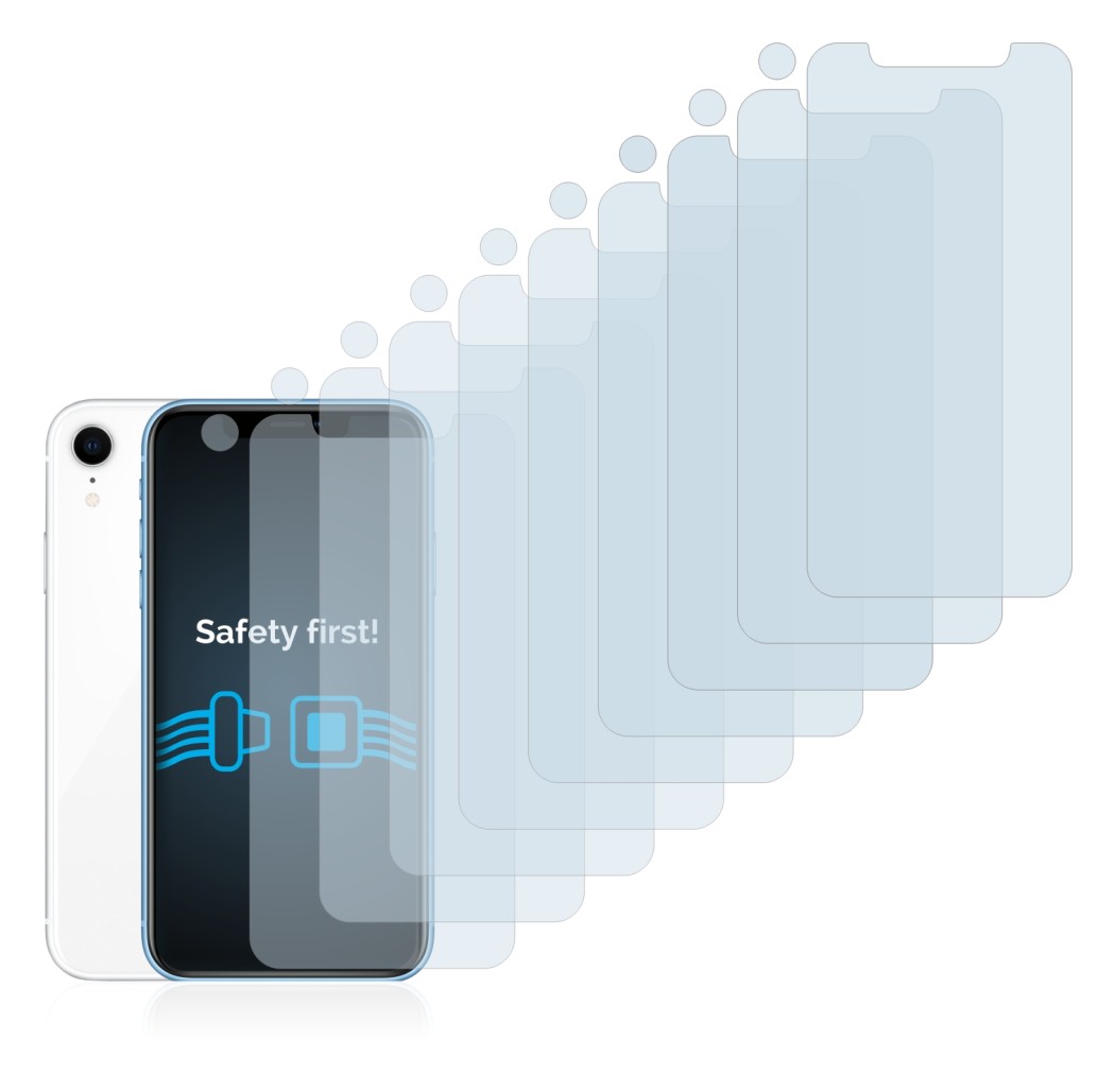 Immagine del dispositivo Apple iPhone XR (Fronte+Fotocamera) con un'ampia varietà di protezioni per lo schermo.