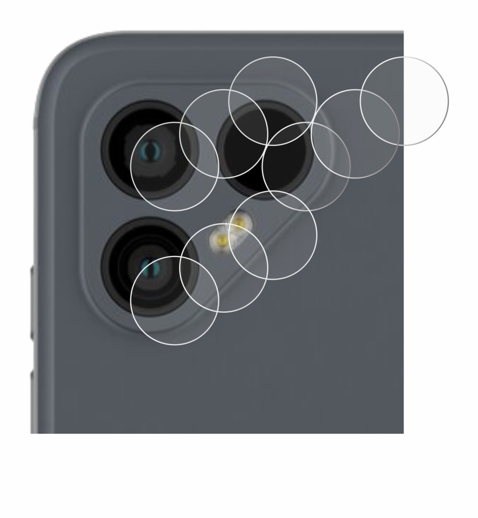 Immagine del dispositivo Fairphone 4 (SOLO Fotocamera) con un'ampia varietà di protezioni per lo schermo.