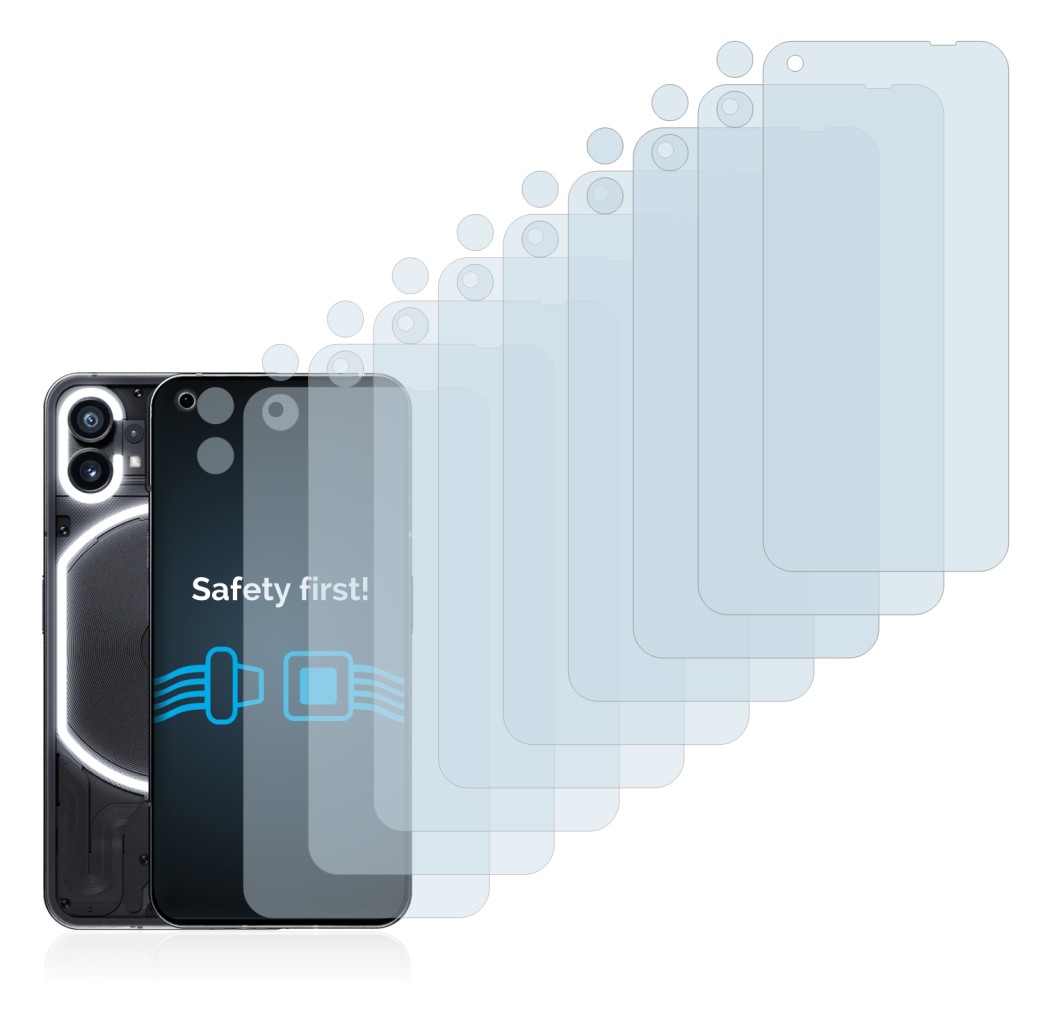 Image of the device Nothing Phone (1) (Front+Camera) with a wide variety of screen protectors.