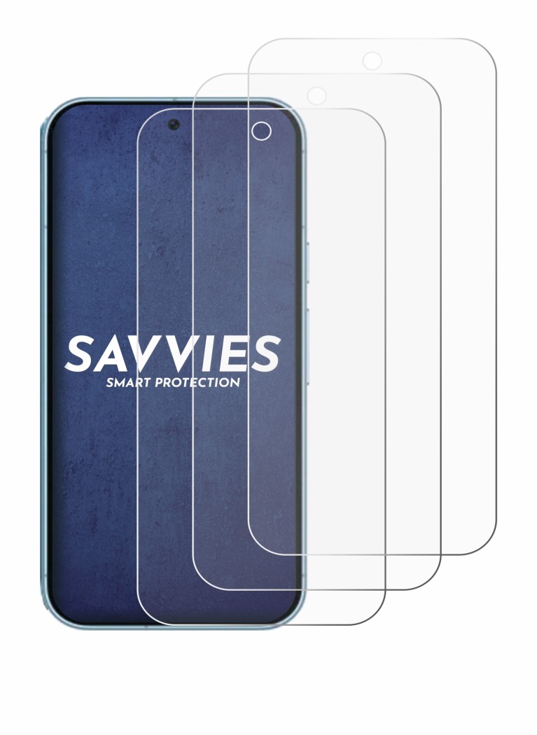 Image of the device Google Pixel 9 with a wide variety of screen protectors.