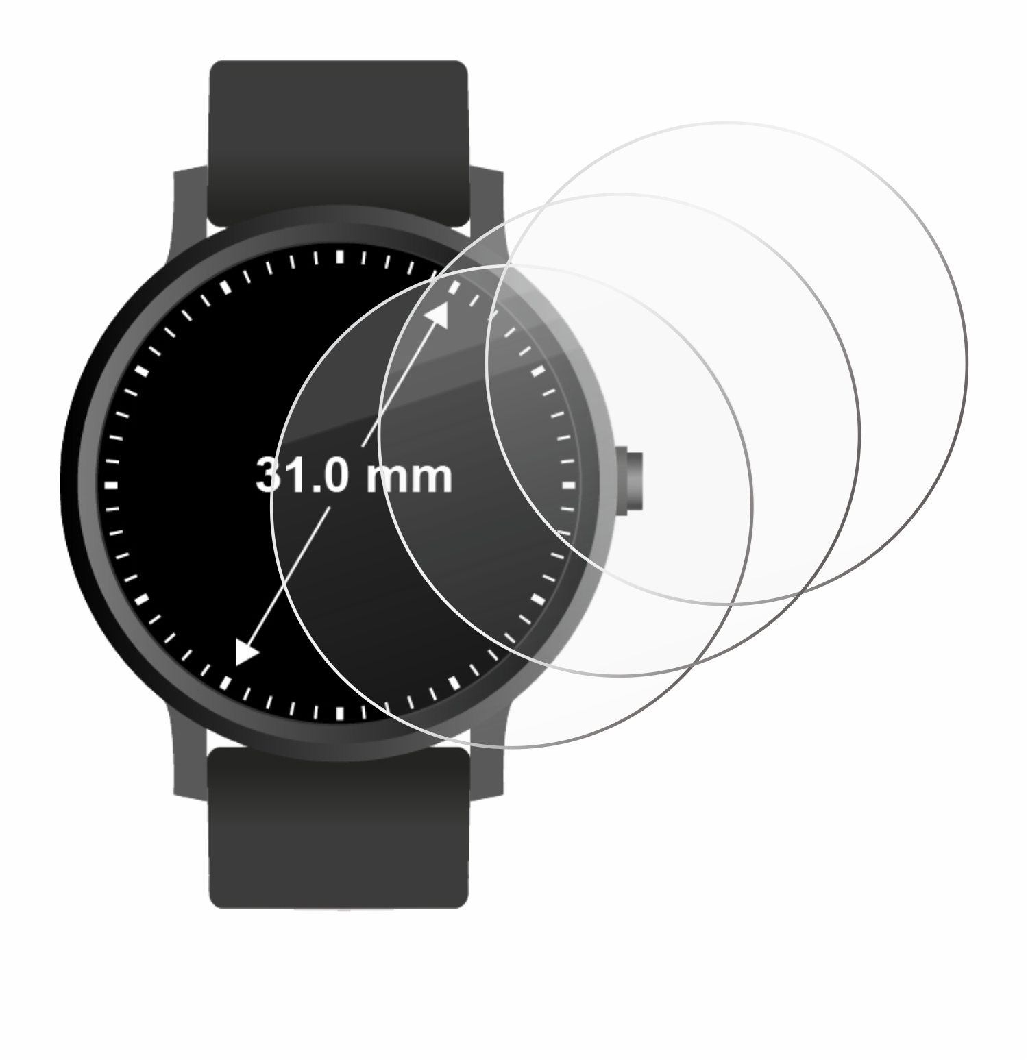 Schutzfolie für Armbanduhren universal alle Größen - Zdjęcie 74 z 180