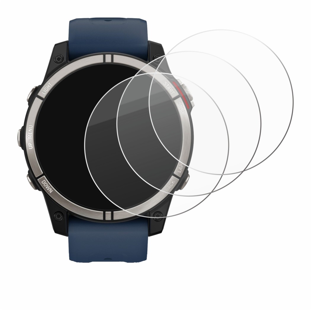 Image de l'appareil Garmin quatix 7 avec une grande variété de protections d'écran.