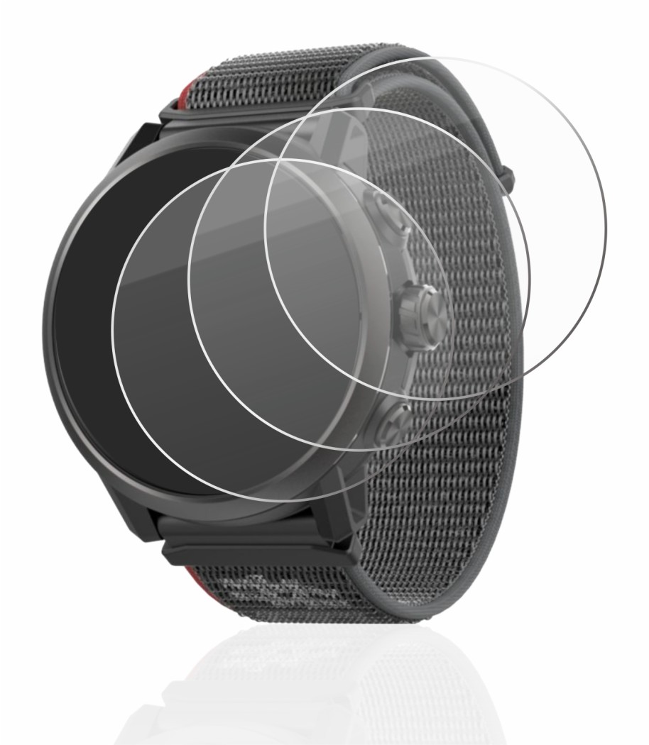 Imagen del dispositivo Coros Apex 2 con una amplia variedad de protectores de pantalla.