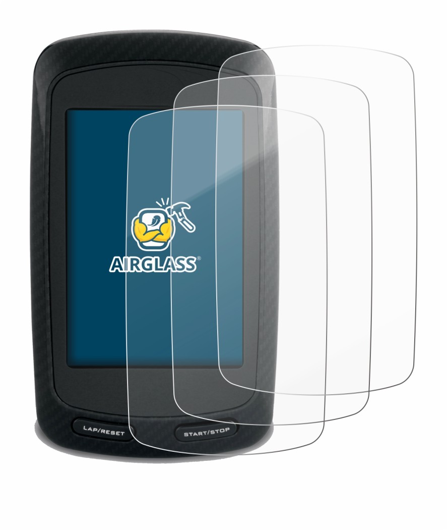 Immagine del dispositivo Garmin Edge 800 con un'ampia varietà di protezioni per lo schermo.