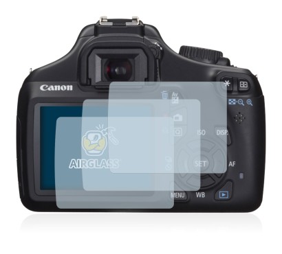 Immagine del dispositivo Canon EOS 1100D con un'ampia varietà di protezioni per lo schermo.