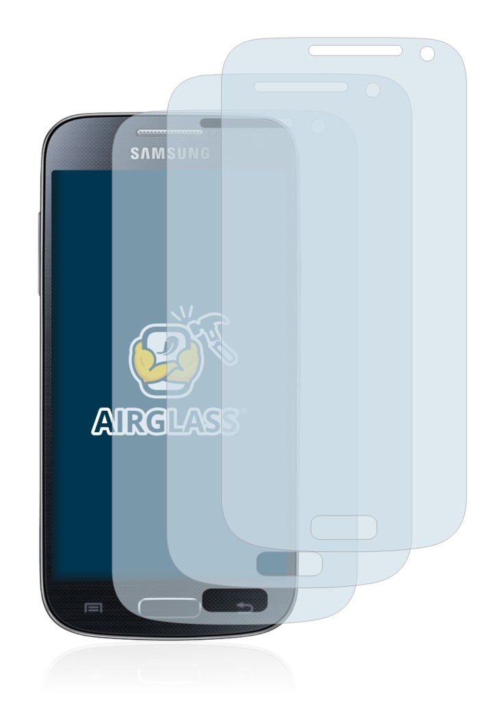 Imagen del dispositivo Samsung Galaxy S4 Mini LTE (4G) I9195 con una amplia variedad de protectores de pantalla.