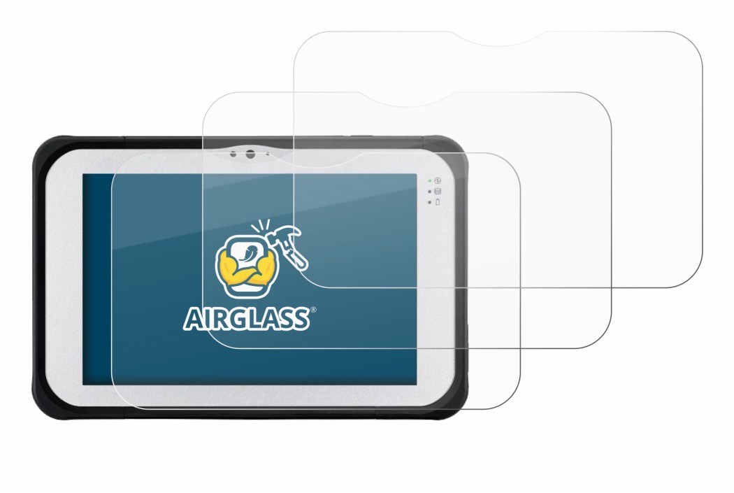 Image of the device Panasonic Toughpad FZ-M1 with a wide variety of screen protectors.
