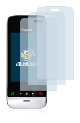 Abbildung des Geräts Gigaset SL910 (längliche Aussparung) mit einer Vielzahl des Displayschutzes.