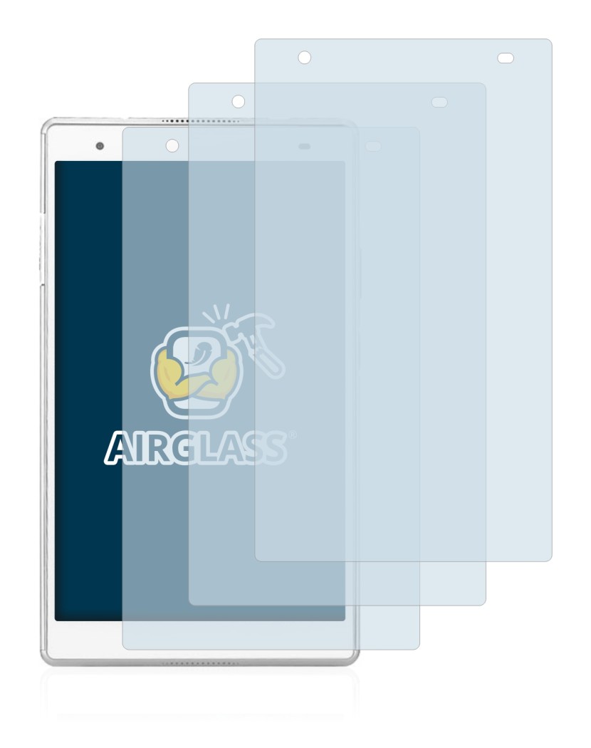 Image de l'appareil Lenovo Tab 4 8 Plus avec une grande variété de protections d'écran.