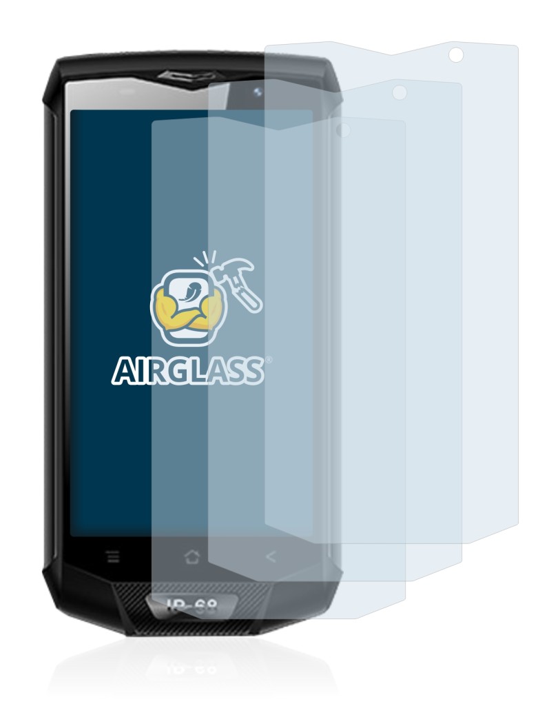 Image de l'appareil Blackview BV8000 Pro avec une grande variété de protections d'écran.