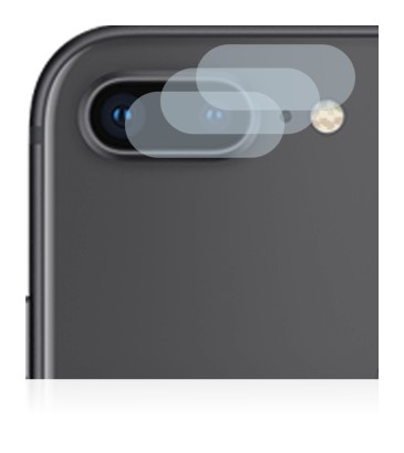 Image of the device Apple iPhone 8 Plus (ONLY Camera Lens) with a wide variety of screen protectors.