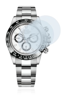 Abbildung des Geräts Rolex Cosmograph Daytona (40 mm) mit einer Vielzahl des Displayschutzes.