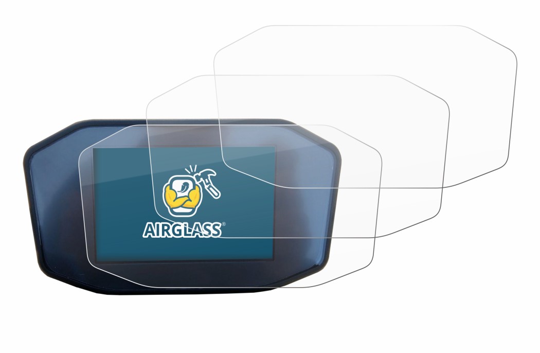 Image of the device KTM 1290 Super Duke R with a wide variety of screen protectors.