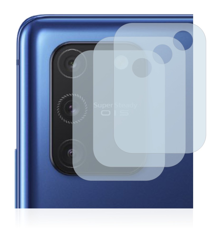 Abbildung des Geräts Samsung Galaxy S10 Lite (NUR Kameraschutz) mit einer Vielzahl des Displayschutzes.