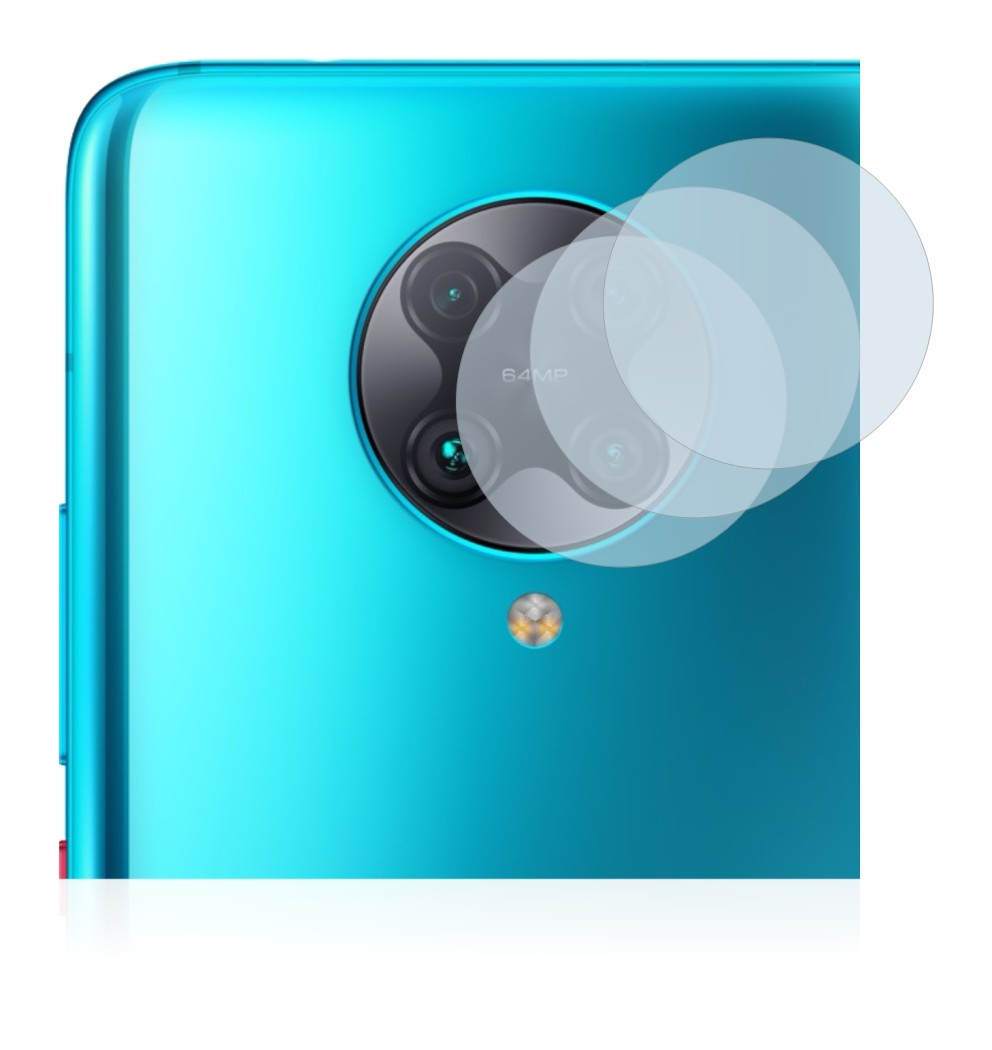 Image of the device Xiaomi Poco F2 Pro (ONLY Camera Lens) with a wide variety of screen protectors.