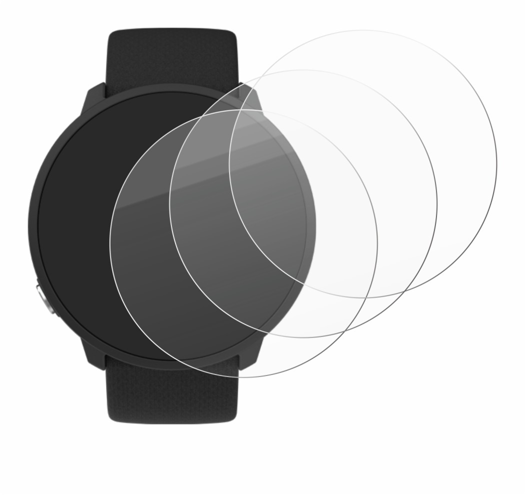 Image of the device Polar Unite with a wide variety of screen protectors.