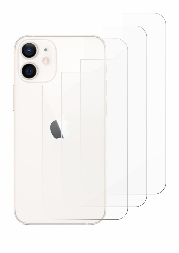 Imagen del dispositivo Apple iPhone 12 mini (Trasero) con una amplia variedad de protectores de pantalla.