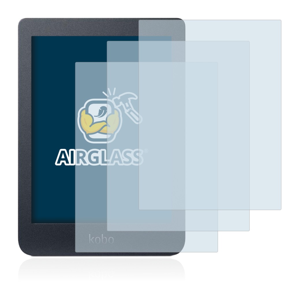 Image de l'appareil Kobo Nia avec une grande variété de protections d'écran.