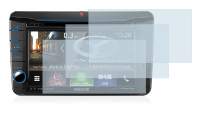 Abbildung des Geräts Kenwood DNX518VDABS mit einer Vielzahl des Displayschutzes.