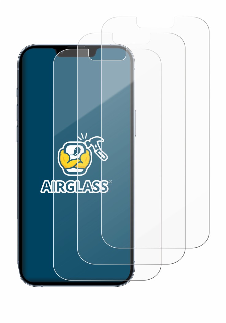 3x BROTECT AirGlass Protector pantalla de cristal vidrio para Apple iPhone  13 Pro (Frontal+Cámara)