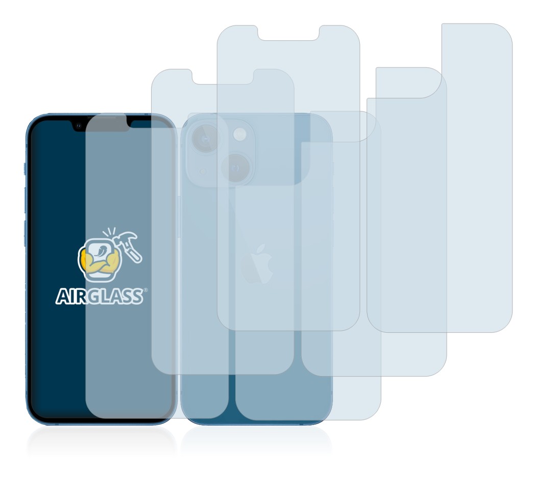 3x BROTECT AirGlass Protection d'écran en verre pour Apple iPhone 13 mini  (Avant+Arrière)