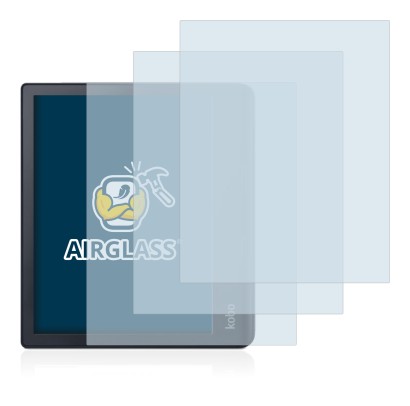 Immagine del dispositivo Kobo Sage con un'ampia varietà di protezioni per lo schermo.