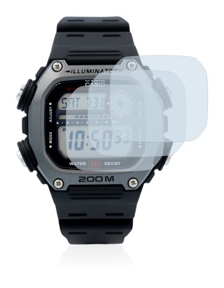 Immagine del dispositivo Casio DW-291H con un'ampia varietà di protezioni per lo schermo.