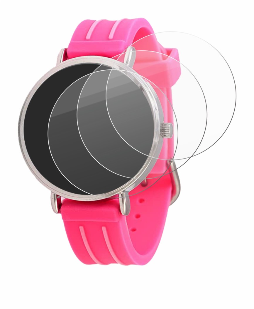 Immagine del dispositivo Kiddus Children's Learning Watch con un'ampia varietà di protezioni per lo schermo.