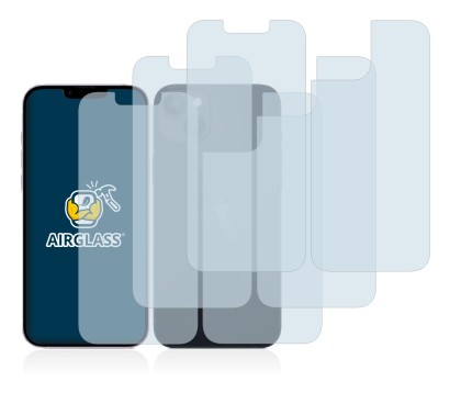 Image de l'appareil Apple iPhone 14 (Avant+Arrière) avec une grande variété de protections d'écran.