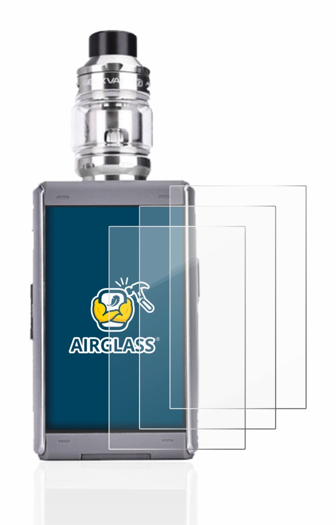 Imagen del dispositivo GeekVape T200 con una amplia variedad de protectores de pantalla.