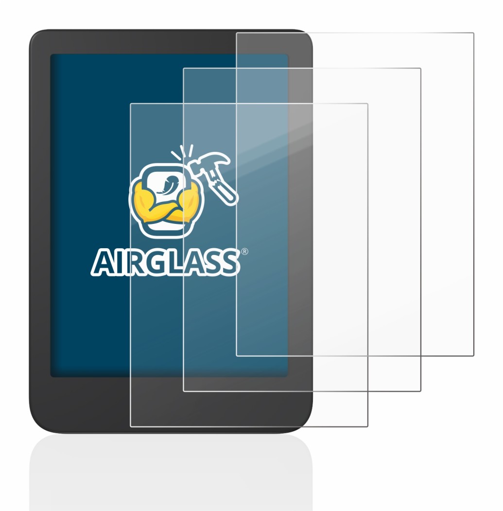 Abbildung des Geräts Tolino Shine 4 mit einer Vielzahl des Displayschutzes.