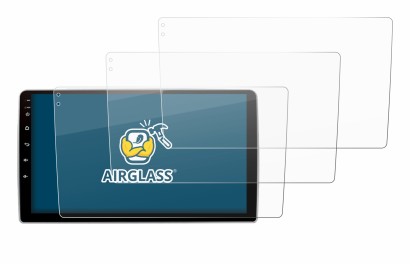 Abbildung des Geräts Junsun V1 pro 9" mit einer Vielzahl des Displayschutzes.