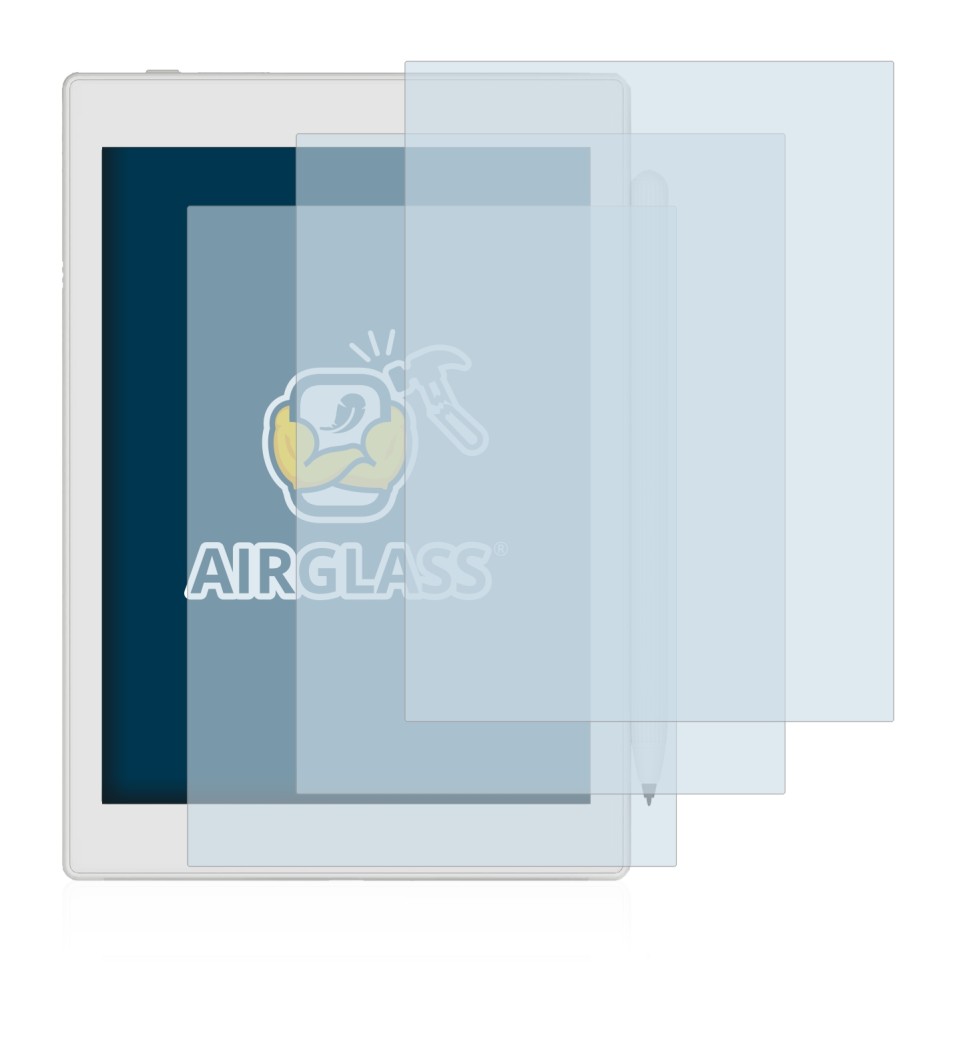 Immagine del dispositivo Boox Nova Air 2 con un'ampia varietà di protezioni per lo schermo.