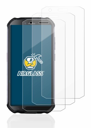 Immagine del dispositivo Doogee S41 con un'ampia varietà di protezioni per lo schermo.