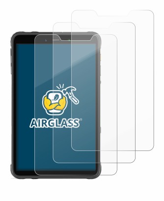 Image of the device Ulefone Armor Pad 8 with a wide variety of screen protectors.
