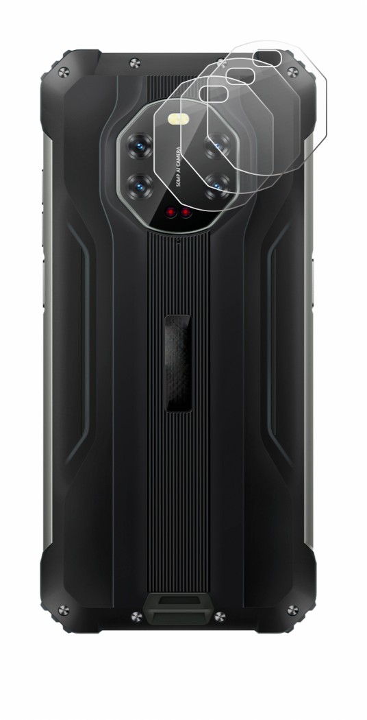 Abbildung des Geräts Blackview BL8800 5G (NUR Kameraschutz) mit einer Vielzahl des Displayschutzes.