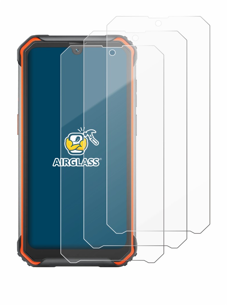 Immagine del dispositivo Blackview BV7200 con un'ampia varietà di protezioni per lo schermo.