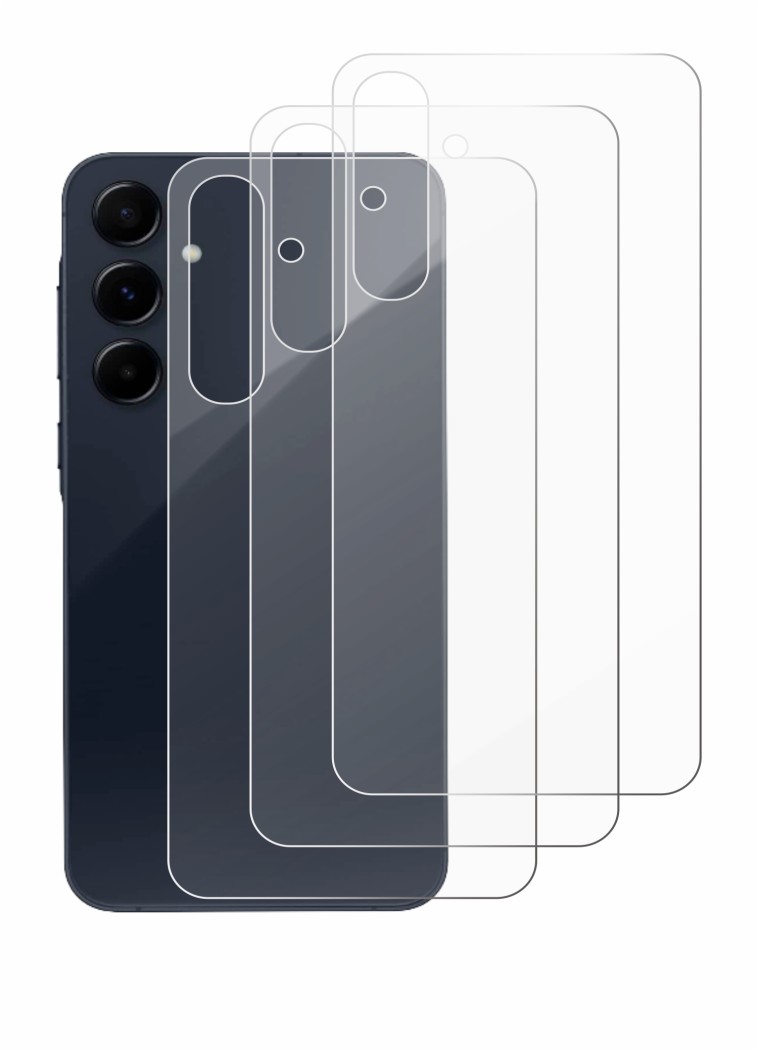 Imagen del dispositivo Samsung Galaxy A55 5G (Trasero) con una amplia variedad de protectores de pantalla.