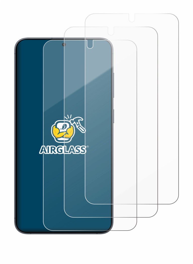 Image of the device Samsung Galaxy S25 with a wide variety of screen protectors.