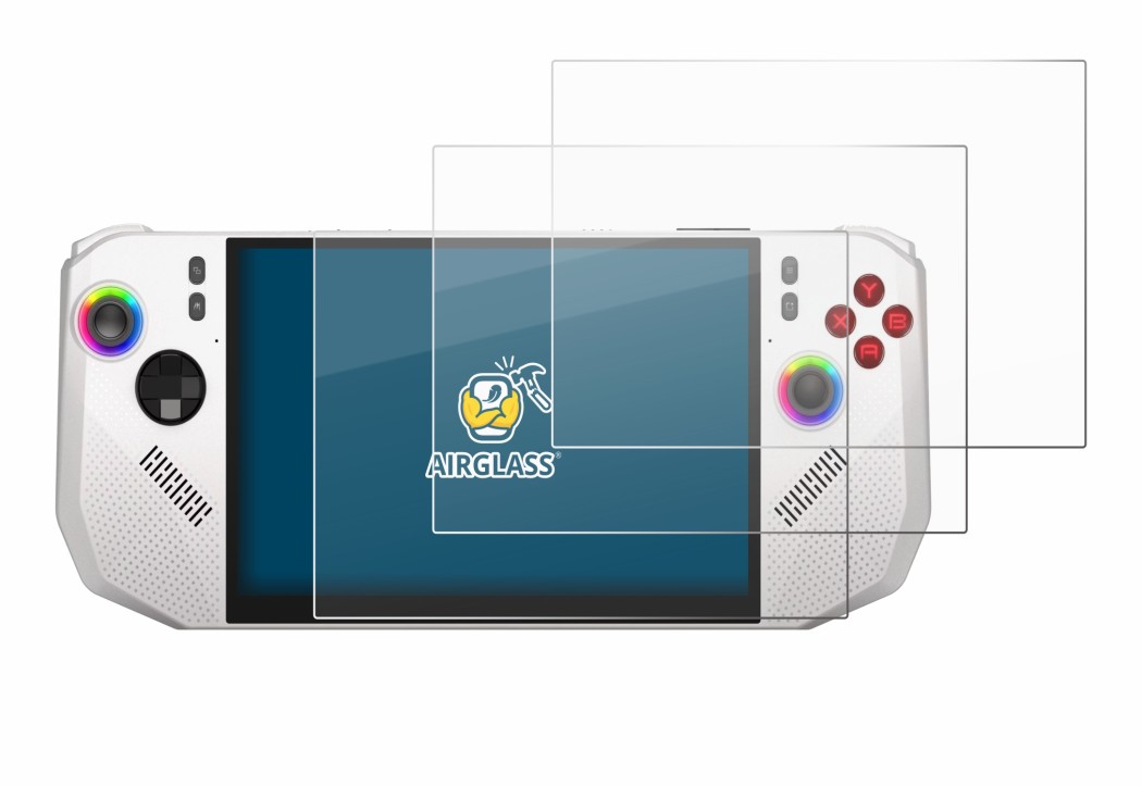 Image de l'appareil MSI Claw A8 BZ2EM avec une grande variété de protections d'écran.