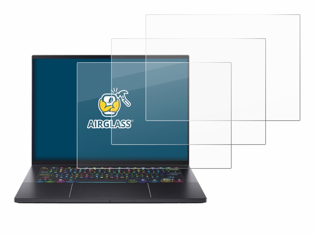 Image de l'appareil Acer Predator Triton 14 AI avec une grande variété de protections d'écran.