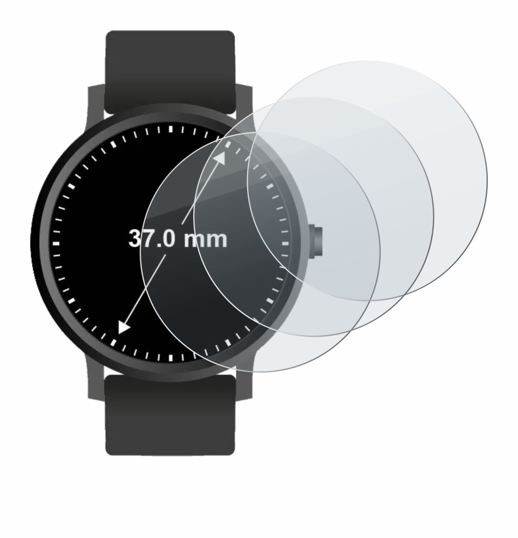 Image of the device Watches (Circular, ø: 37 mm) with a wide variety of screen protectors.