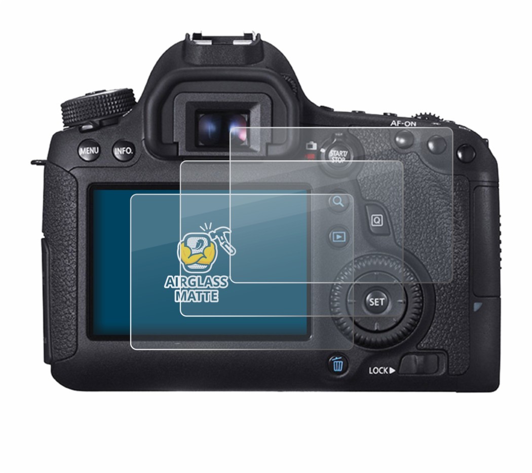 Imagen del dispositivo Canon EOS 6D con una amplia variedad de protectores de pantalla.