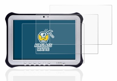 Image de l'appareil Panasonic Toughpad FZ-G1 avec une grande variété de protections d'écran.