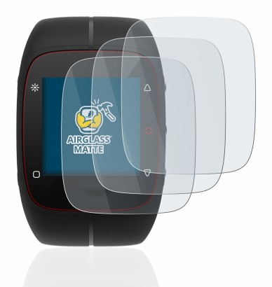 Immagine del dispositivo Polar M400 con un'ampia varietà di protezioni per lo schermo.