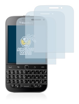 Imagen del dispositivo Blackberry Classic Q20 con una amplia variedad de protectores de pantalla.